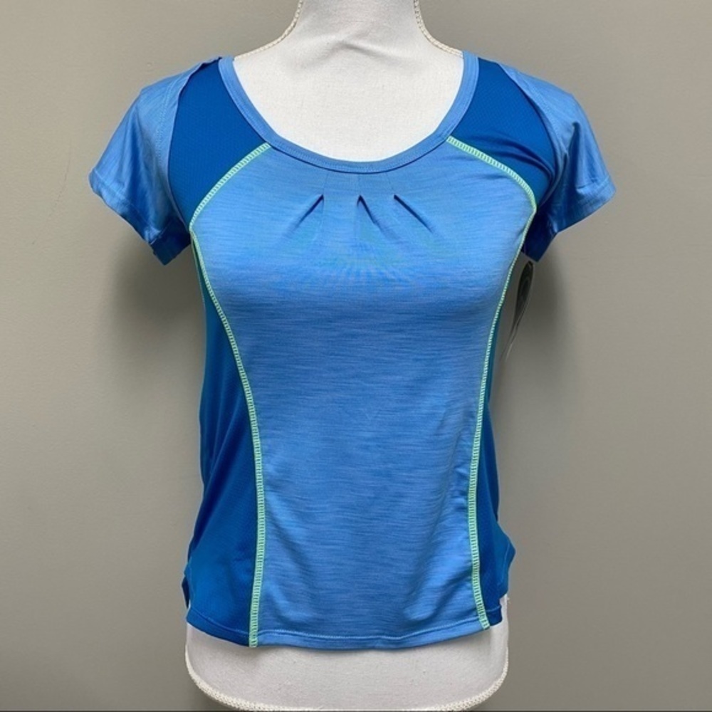 Moxie Cycling Co. Wrap Tee Solid Azure Blue
